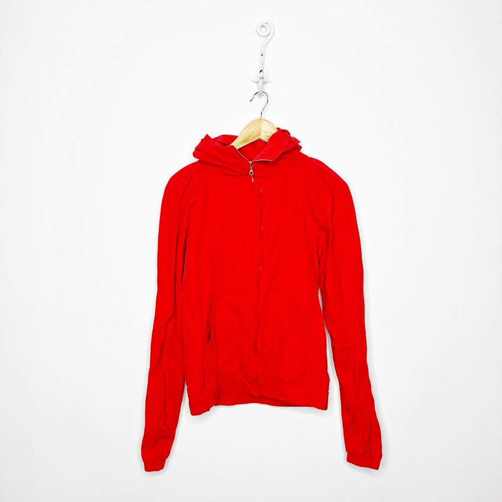 ALEXANDER WANG windbreaker RAINCOAT RED hooded designer womens M medium